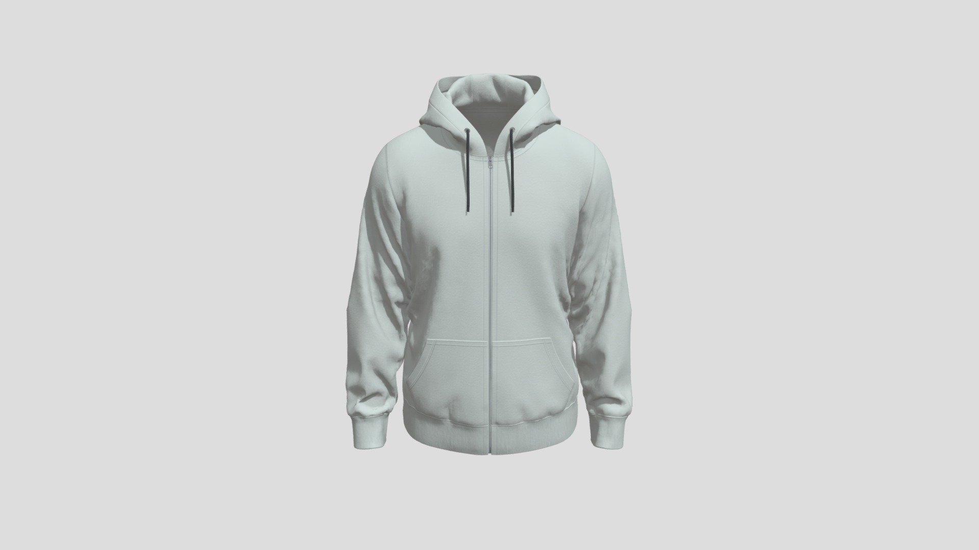 Full zip hoodie model | 3D model