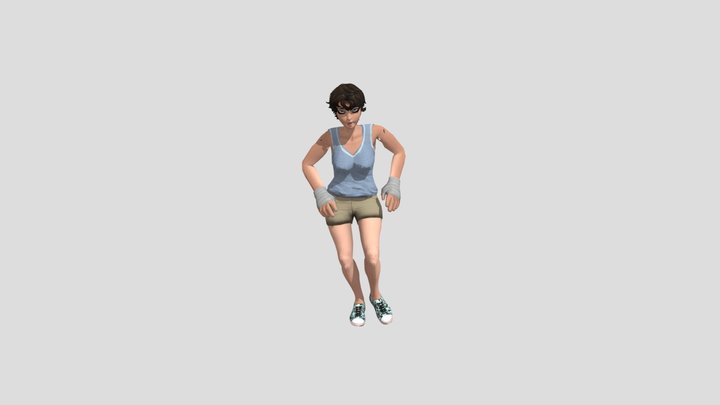 Salsa Dancing juillet 3D Model