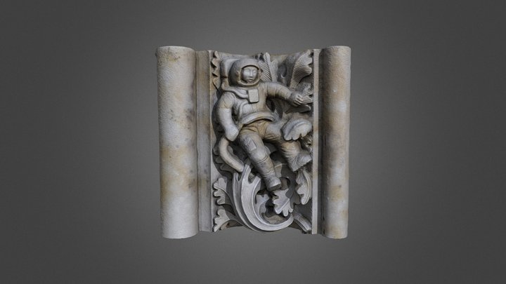 Astronauta, Catedral de Salamanca 3D Model