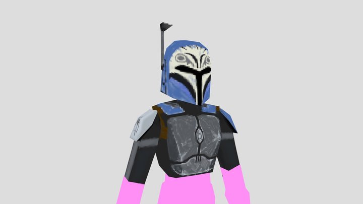 Bo-Katan Kryze — PS1 Style (unfinished) 3D Model