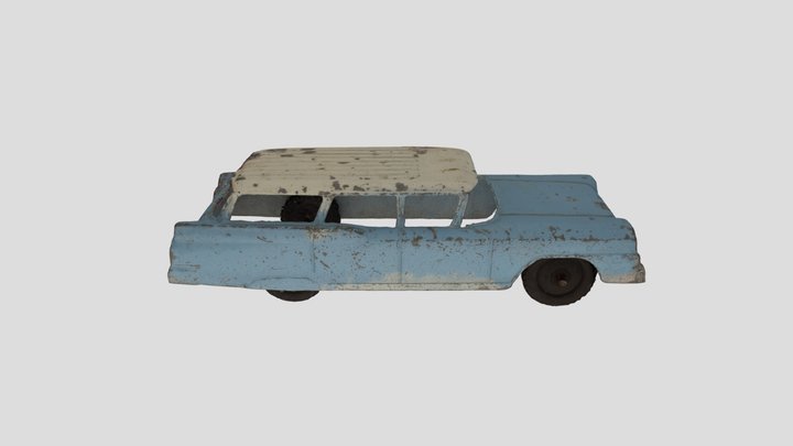 Ford Wagon, Vintage Steel Children's Toy 3D Model