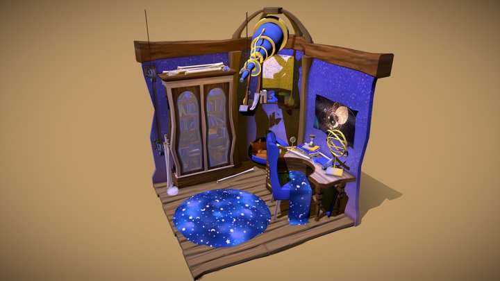 DAECrib - Astronomer's room 3D Model