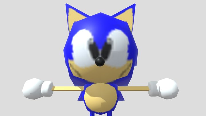 Lowpoly japan sonic 3D Model