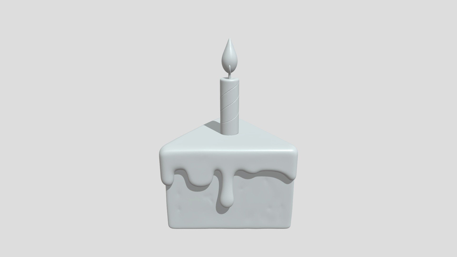 slice of cake with candle - 3D model by sylirperez [8e7d580] - Sketchfab
