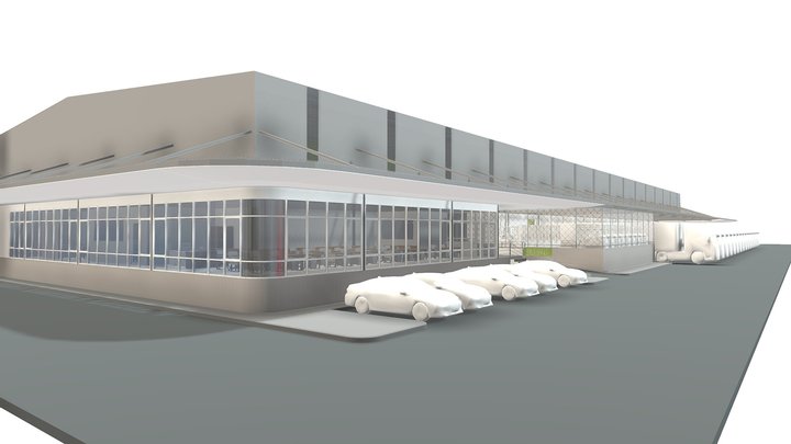 WAREHOUSE C4 (ยกพื้น) 3D Model