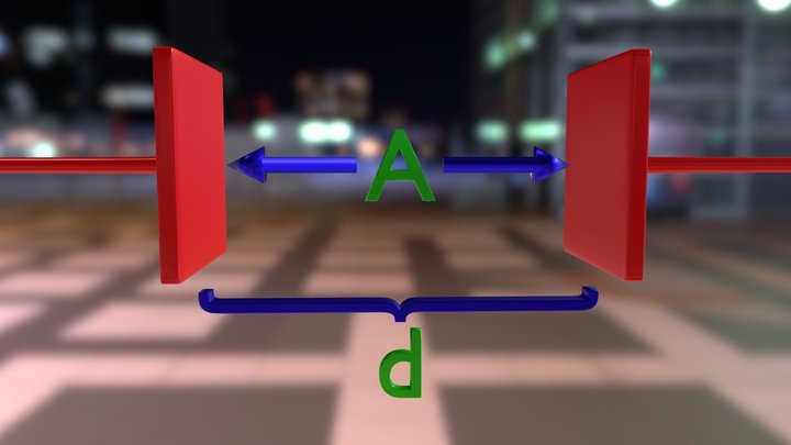 Parallel Plate Capacitor Geometry 3D Model