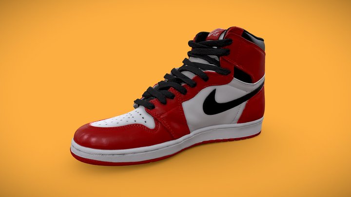 CI3D Jordan 1s Hi-Res Scan - 4K Map - W/Sole 3D Model