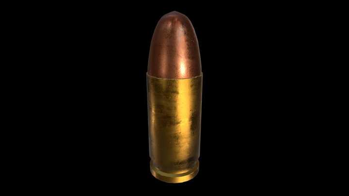9mm Bullet 3D Model