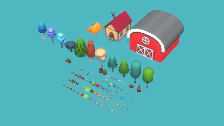 Sandbox Survival Kit - Object Collection 3D Model