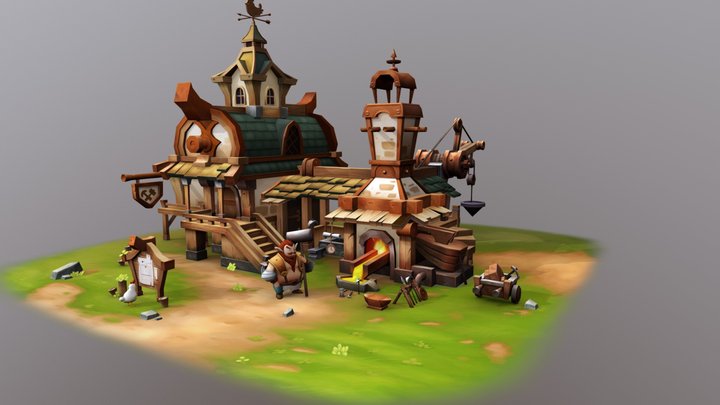 Lowpoly House 3D Model