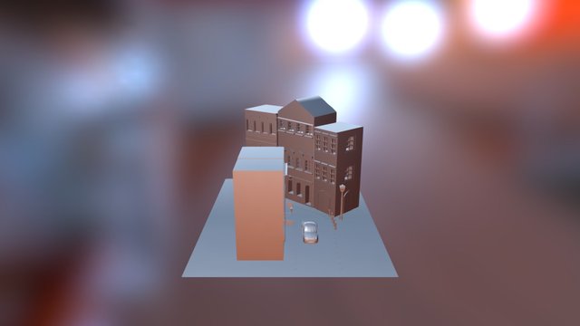 Car and street 3D Model