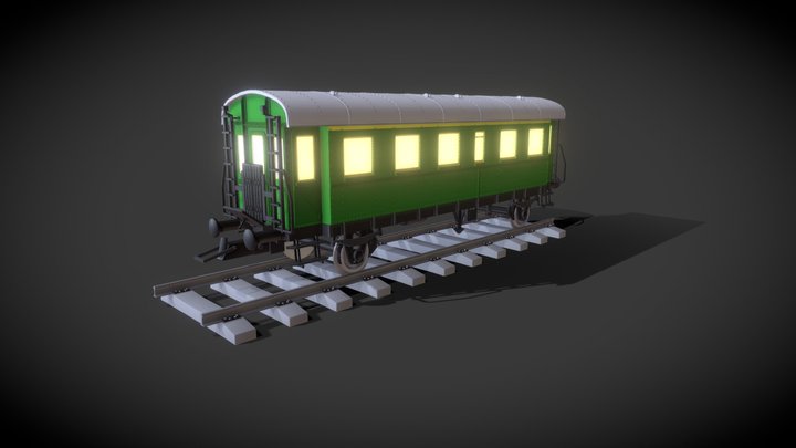 DZ6-3 Passenger wagon «Donnerbüchse» 3D Model