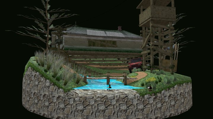DAE Diorama - Forest Loner 3D Model