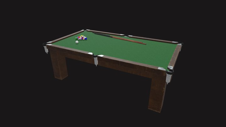 Mesa de sinuca e bola de bilhar com renderização 3d de luz de penumbra