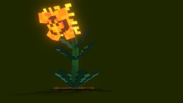 Fire Bloom | Minecraft model 3D Model