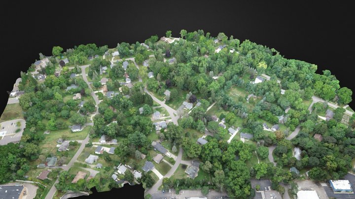 Cedar Bends neighborhood in Okemos, Michigan USA 3D Model