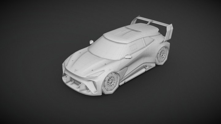 CUPRA URBAN REBEL LOW POLY 3D Model