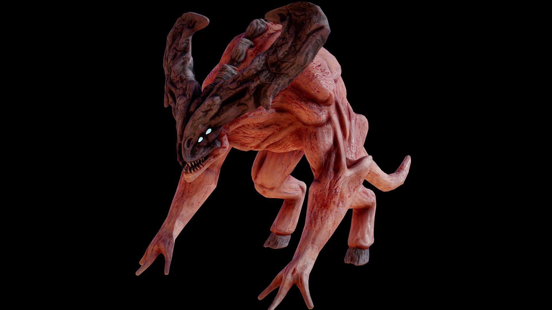 3D model monster - This is a 3D model of the monster. The 3D model is about a close-up of a human body.