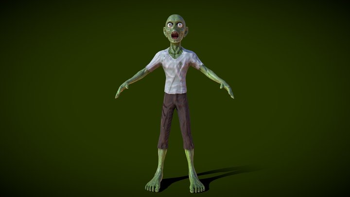 Stylized Zombie 3D Model