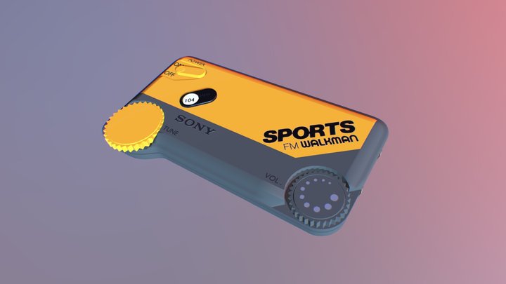 Sony Sports FM Walkman SRF-F1 3D Model