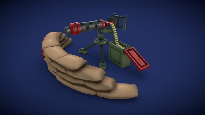 Machine Gun 3D Model