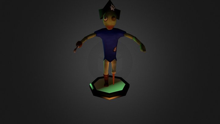Pirate Zombie 3D Model