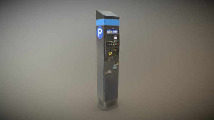 Parking Meter - Low Poly 3D Model