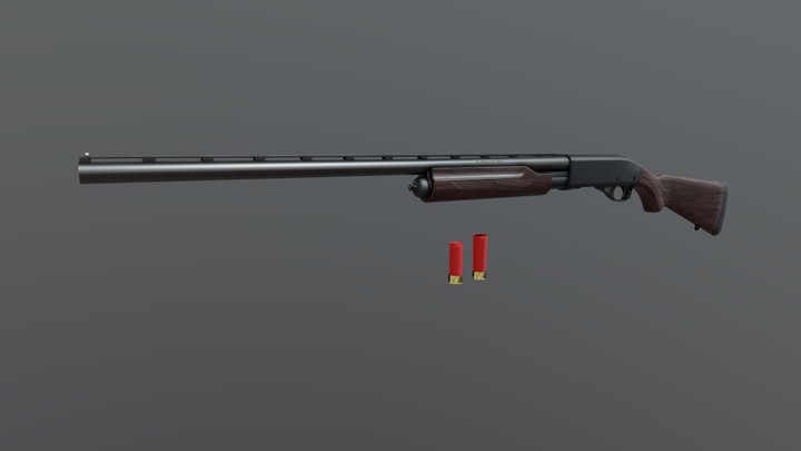 Remington Model 870 Fieldmaster 3D Model