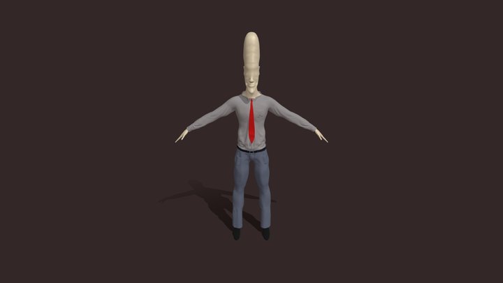 monster in work clothes 3D Model