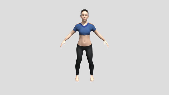 Ai test emma Blue Crop Top Avatar – Modello 3D gratuito STL