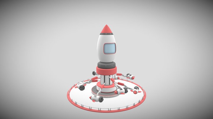 Rocket Carousel - Arcomia 3D Model
