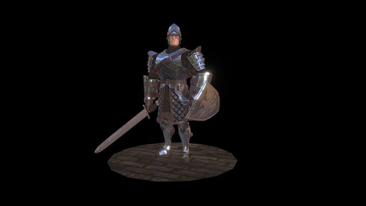 Stylized Medieval Soldier 3D Model