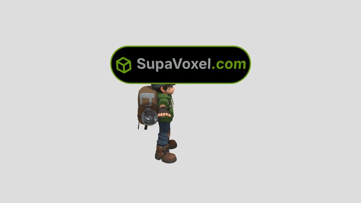 Cartoon Adventurer Boy - Prisma 3D vs SupaVoxel