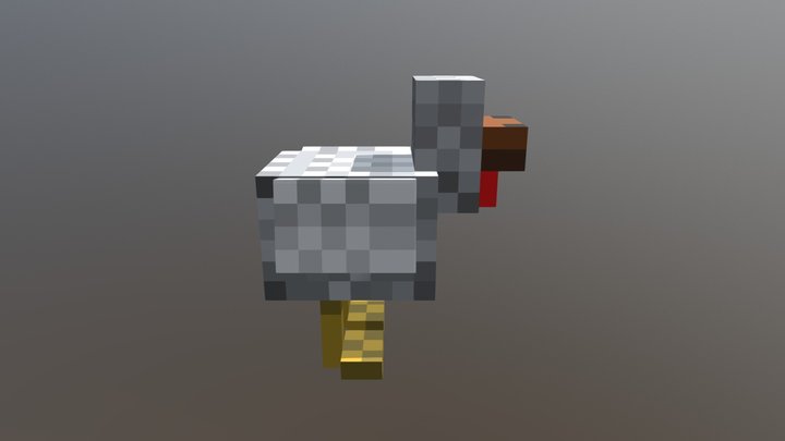 Chicken from Minecraft 3D Model