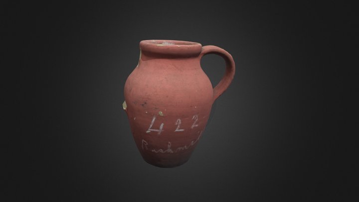 Two-handled pink whiskey jug 3D Model