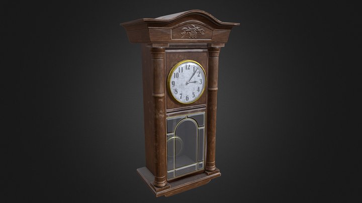 Old wall clock 3D Model