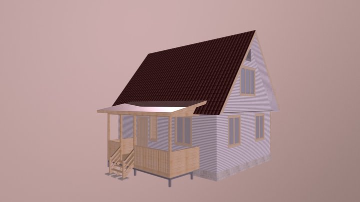 Фурлендер Т 2х5 м с врезкой 3D Model