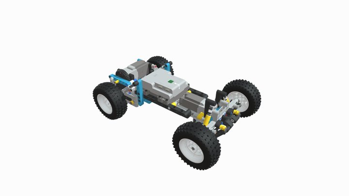 LEGO MOC - A Clean Off Road Car Chassis 3D Model