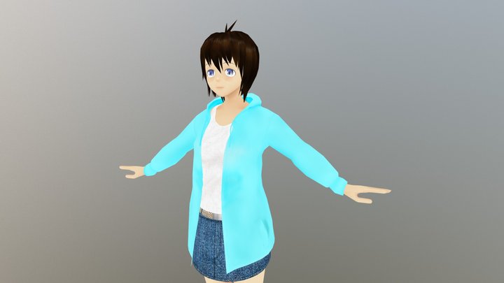 嵩宮 律(Ritsu Takamiya) 3D Model