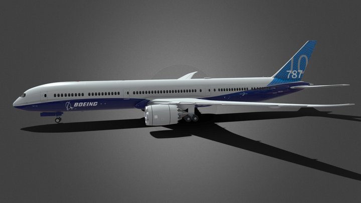 Boeing 787-10 Dreamliner 3D Model