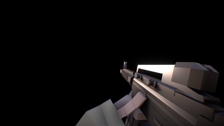M4A1 Reload Animation 3D Model