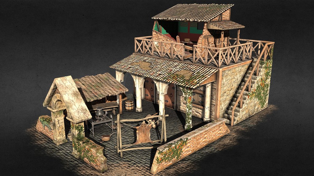 Viking settlement in derelict Roman Villa