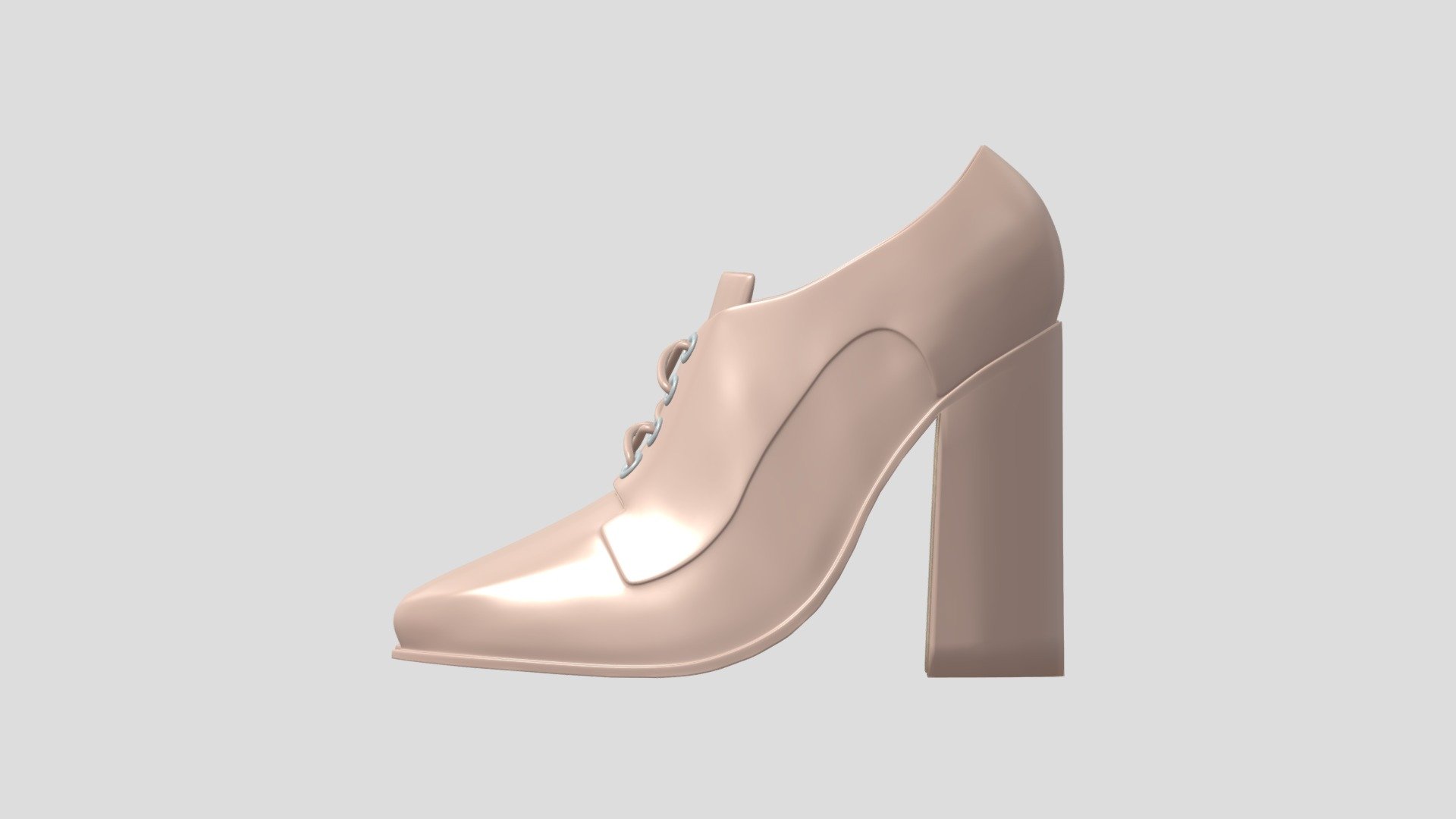 Stella Chunky Heel Derby Shoes - Download Free 3D model by raulbila95 ...