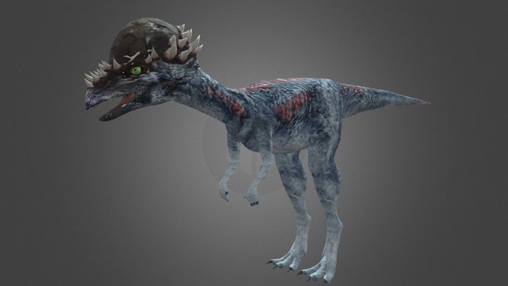 Dinosaur Hunting Pachycephalosaurus – Free 3D Model STL