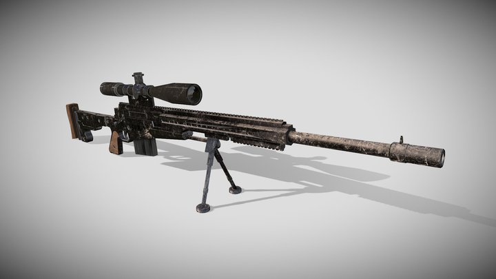 Sniper Rifle SPR-X3 3D Model