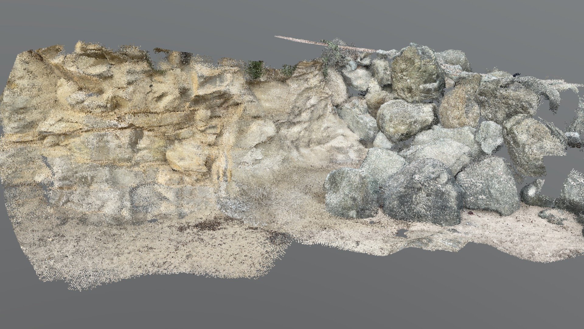 Coastal Bluff Rocks Lidar Scan iPhone 12 Pro 3D model