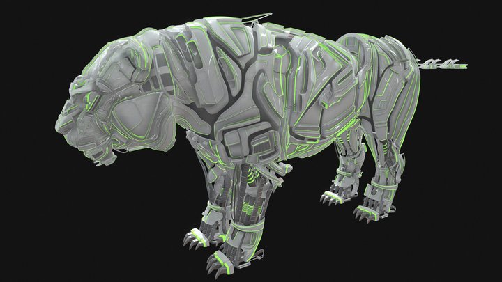 Cyber Cat 3D Model