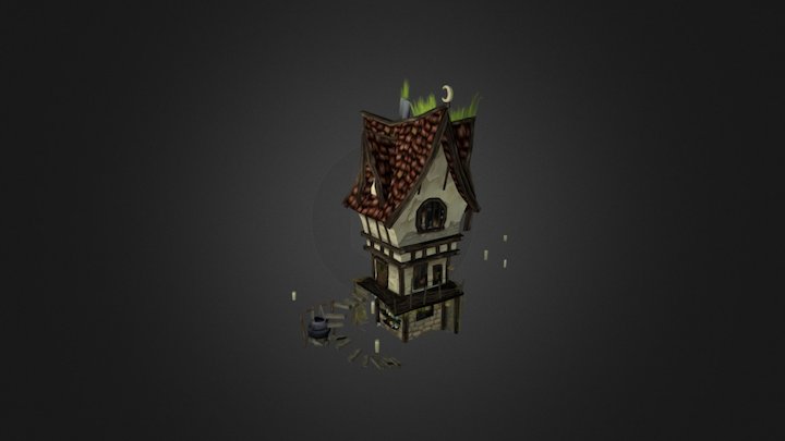 Medieval Voodoo Witch House- Temp 3D Model