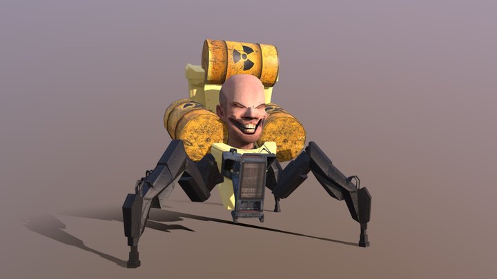 Acid Barrel Kamikaze Strider Toilet 3D Model