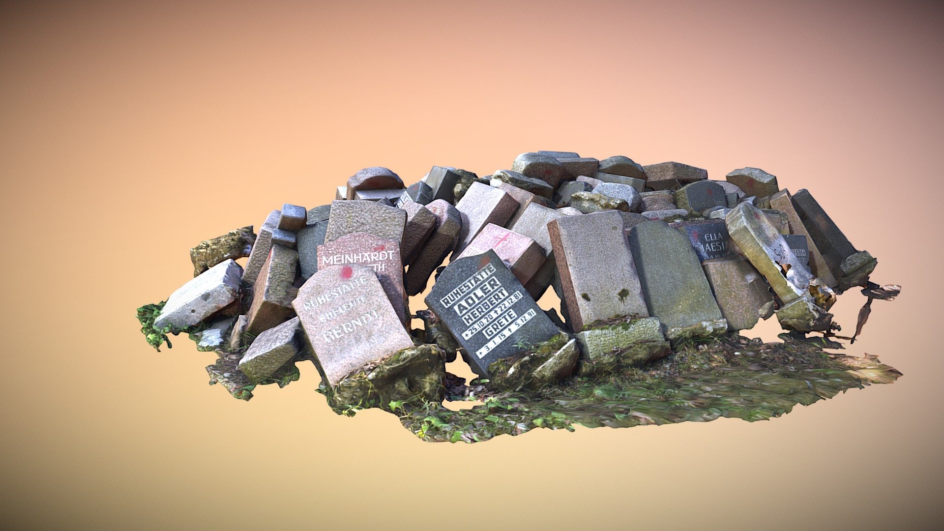 Graveyard of Gravestones — Sketchfab embed 3D viewer